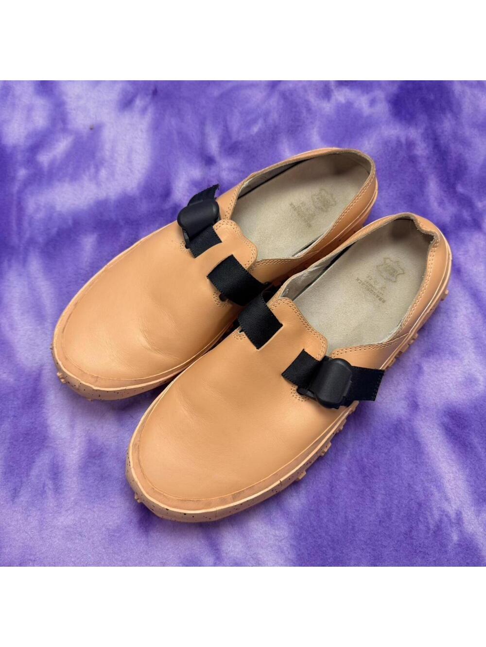 Brandblack mens vamos premium natural leather mule with vibram sole